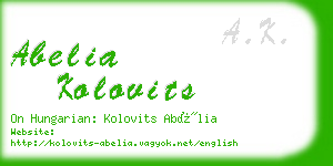 abelia kolovits business card
